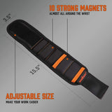 Magnetic Wristband & Universal Socket Grip 7-19mm Magnets Screws Nails Holder - Rear View