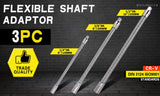 3PC Flexible Socket Extension Bars Shaft Set 1/2 1/4 3/8 Drive 10 8 6 Long