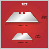 2Pc Folding Utility Knife Aluminium Handle & 10 Spare Stanley Blades Craft New - Top-Down View