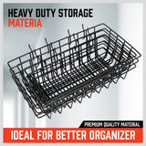 4Pc Pegboard Baskets Set Storage Bins Peg Board Organizer 4 Size Display Hangers - Rear View