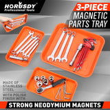 HORUSDY 3Pcs Magnetic Parts Tray Set Small Parts Tool Organization Non Slip - Front View