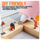Cordless Hot Glue Gun 20 Glue Sticks & Batteries Included Craft DIY Repair Tool - Close-Up Angle