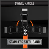 5Pc Oil Filter Wrench Set Swivel Grip Steel Belt Spanner Universal Filter Remove - Close-Up Angle