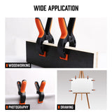 HORUSDY 8Pc Spring Clamp Set Quick Grip Plastic Non-Slip Nylon Clips Woodworking - Close-Up Angle