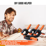 HORUSDY 8Pc Spring Clamp Set Quick Grip Plastic Non-Slip Nylon Clips Woodworking - Low Angle