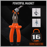 3Pc Magnetic Pick Up Tool Swivel Inspection Mirror Flexible Telescope LED Light - Extra Image
