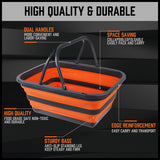 Adjustable Collapsible Sink 16L Large Portable Basket Wash Basin Outdoor Camping - Top-Down View