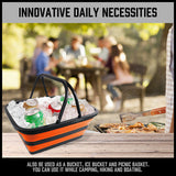 Adjustable Collapsible Sink 16L Large Portable Basket Wash Basin Outdoor Camping - Close-Up Angle
