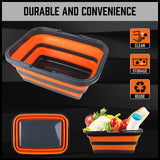 Adjustable Collapsible Sink 16L Large Portable Basket Wash Basin Outdoor Camping - Low Angle