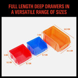 30 Bins Tool Storage Wall Mounted Organiser Parts Garage Workshop Box Heavy Duty - Top-Down View