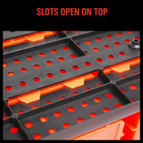 30 Bins Tool Storage Wall Mounted Organiser Parts Garage Workshop Box Heavy Duty - Close-Up Angle