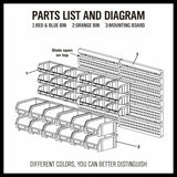 30 Bins Tool Storage Wall Mounted Organiser Parts Garage Workshop Box Heavy Duty - Extra Image