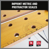 Foldable Work Bench Mobile Sawhorse Garage Trestle Wood Cutting Anti-slip Table - Top-Down View