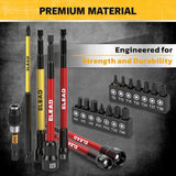 ELEAD 35Pcs Magnetic Nut Driver Bit Set Metric SAE 1/4