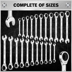 ELEAD 33Pcs Ratchet Wrench Set SAE Metric Wrench Phillips Slotted Bits Adapter