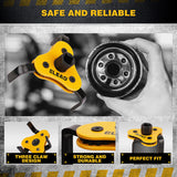ELEAD 2Pcs Oil Filter Wrench Set Adjustable Oil Filter Change Set Engine Filters - Low Angle