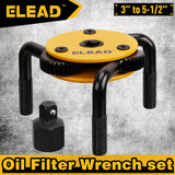 ELEAD 3 to 5-1/2 Oil Filter Wrench Set Oil Filter Removal Tool Automotive Use - Front View