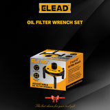 ELEAD 3 to 5-1/2 Oil Filter Wrench Set Oil Filter Removal Tool Automotive Use - Low Angle