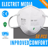 50pc/bag 3M Face Mask AS/NZS 1716 P1 9001 Protective Dust Mask Respirator AU Stock - Low Angle
