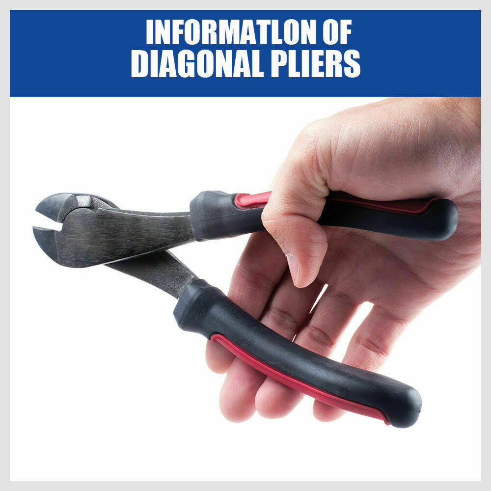 7 Flush Side Cutter Diagonal Cut Pliers Plastic Nippers Cutting Insulated Tool