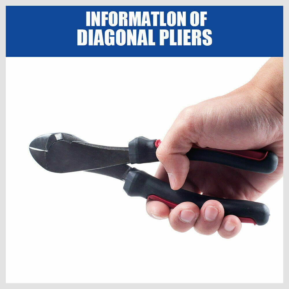 7 Flush Side Cutter Diagonal Cut Pliers Plastic Nippers Cutting Insulated Tool
