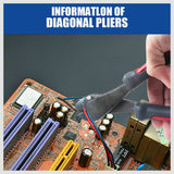 7 Flush Side Cutter Diagonal Cut Pliers Plastic Nippers Cutting Insulated Tool