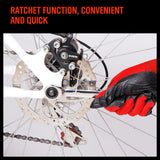 12Pc Ratchet Spanner Set Metric Open & Ring Wrenches 8-19mm CR-V + Rolling Bag - Close-Up Angle