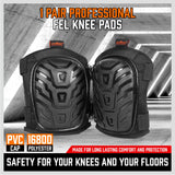 HORUSDY Knee Pads Work Safety Senior Gel Cushion High Density Foam Padding Pair - Top-Down View