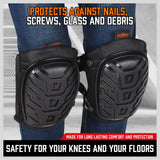 HORUSDY Knee Pads Work Safety Senior Gel Cushion High Density Foam Padding Pair - 45-Degree Angle