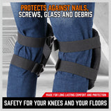 HORUSDY Knee Pads Work Safety Senior Gel Cushion High Density Foam Padding Pair - Rear View