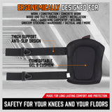 HORUSDY Knee Pads Work Safety Senior Gel Cushion High Density Foam Padding Pair - Close-Up Angle