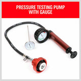 Universal Cooling System Radiator Pressure Tester Gasket Test Kit Leak Detector - 45-Degree Angle