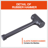 2LB Dead Blow Rubber Mallet Hammer Non Slip Soft Face Auto Car Repair NEW - Front View