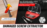 New 6Pc Damaged Screw Extractor Ezy Set Easy Out Broken Screw Bolt Remover Kit - Front View