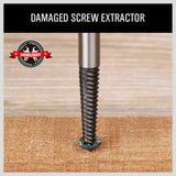 New 6Pc Damaged Screw Extractor Ezy Set Easy Out Broken Screw Bolt Remover Kit - Top-Down View