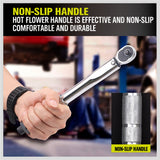 1/4 Drive Click Torque Wrench 5-25NM Ratchet Spanner Adjustable Hand Repair New - Low Angle