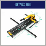 600mm Manual Tile Cutter Laser Guide Home Pro Tile Cutting Machine Heavy Duty - Side View