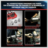 27Pc Universal Pull & Press Sleeve Kit Removal Bushing Driver Set Bearings Seal - Close-Up Angle