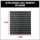 86Pc Wall Mounted Parts Storage Bins Tool Holder Rack Workshop Organiser - Close-Up Angle