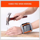 2x Strong Magnetic Wrist Band Magnet Strap Tool Holder Belt Screws Bolt Nut Nail - Top-Down View