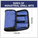 HSS 3pcs Steel Step Cone Set Drill Titanium Bit Hole Cutter 4-12/20/32mm Pouch - Rear View