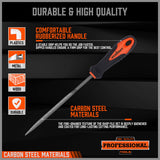 HORUSDY 2x Mini Sharp Flat Steel File Metal Wood Carving Carpentry Tool Durable - 45-Degree Angle