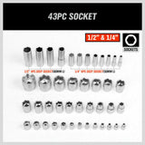 94Pc Socket Ratchet Wrench Set Screwdriver Bits Extension Torx Hex 1/4