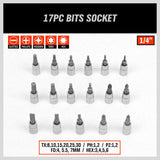 94Pc Socket Ratchet Wrench Set Screwdriver Bits Extension Torx Hex 1/4
