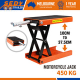 205KG Motorcycle Motorbike Lift Jack Motorcycle Stand Hoist Repair Work Bench - Front View