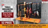 52Pc Wall Mounted Tool Storage Rack Wrench Spanner Holder Screwdriver Pliers New - Front View