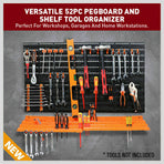 52Pc Wall Mounted Tool Storage Rack Wrench Spanner Holder Screwdriver Pliers New, image 4