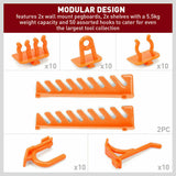 52Pc Wall Mounted Tool Storage Rack Wrench Spanner Holder Screwdriver Pliers New - Close-Up Angle