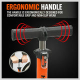 High Pressure Air Pump Bicycle Bike Alloy Floor Air Gauge Ball Balloon Nozzles - Top-Down View