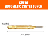 125mm/5 Automatic Centre Punch Adjustable Spring Loaded Metal Drill Tool Glod